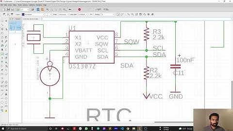 Eagle PCB Tutorial | Design Real Time Clock(RTC) DS1307 Schematic