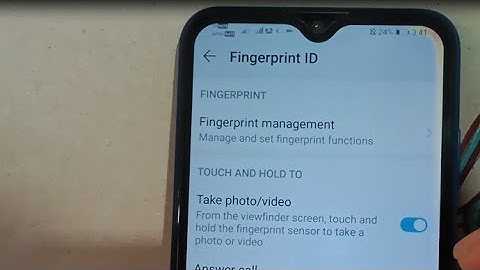 how to take photo using fingerprint sensor in honor 20i mobile