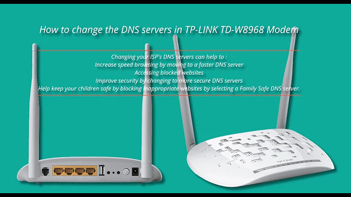 TP-LINK TD-W8968 modem router - How to change DNS servers