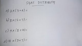 SIFAT DISTRIBUTIF BILANGAN CACAH