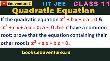 If  x^2 + b x + c a = 0 & x^2 + c x + a b = 0; a≠0, b≠c have a common root; prove that  their other