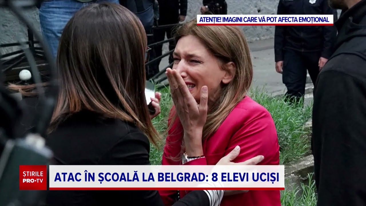 Filmul masacrului din Belgrad, soldat cu 8 morți. La doar 14 ani, copilul era antrenat cu arme