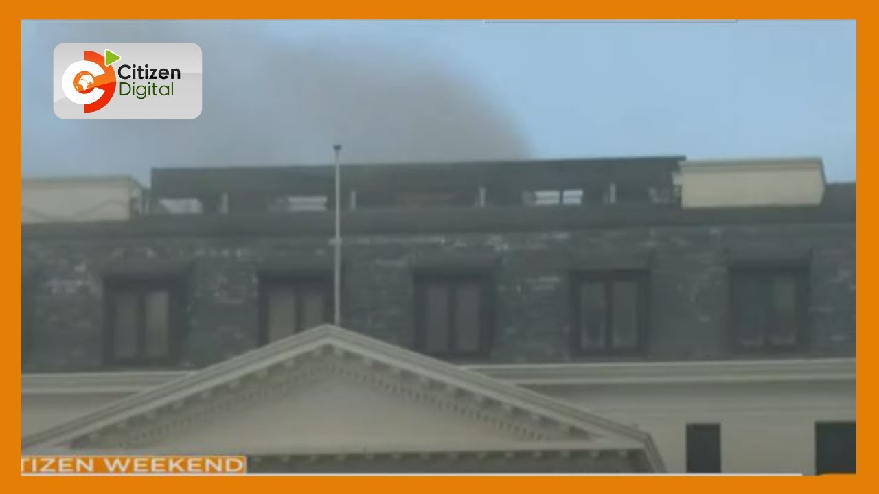 Firefighters battling a major blaze in South Africa’s parliament building