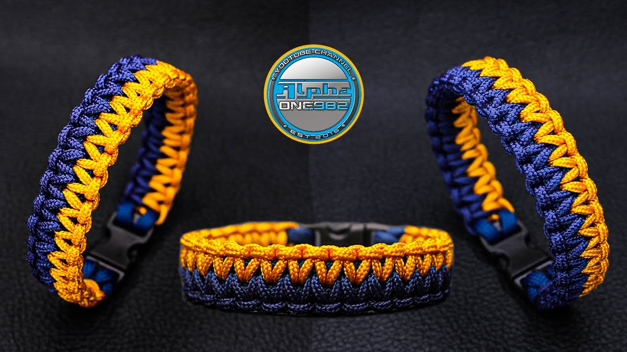 Learn How to Make a Paracord Bracelet Beautiful Elegant Thin Paracord  Solomon Cobra Modified Knot 