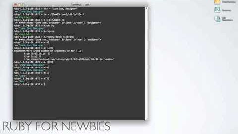 Ruby for Newbies  Regular Expression