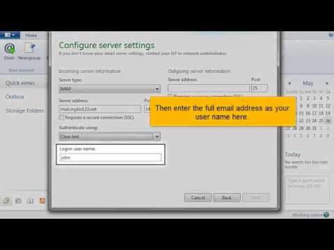 Configuring an IMAP email account in Windows Live Mail?