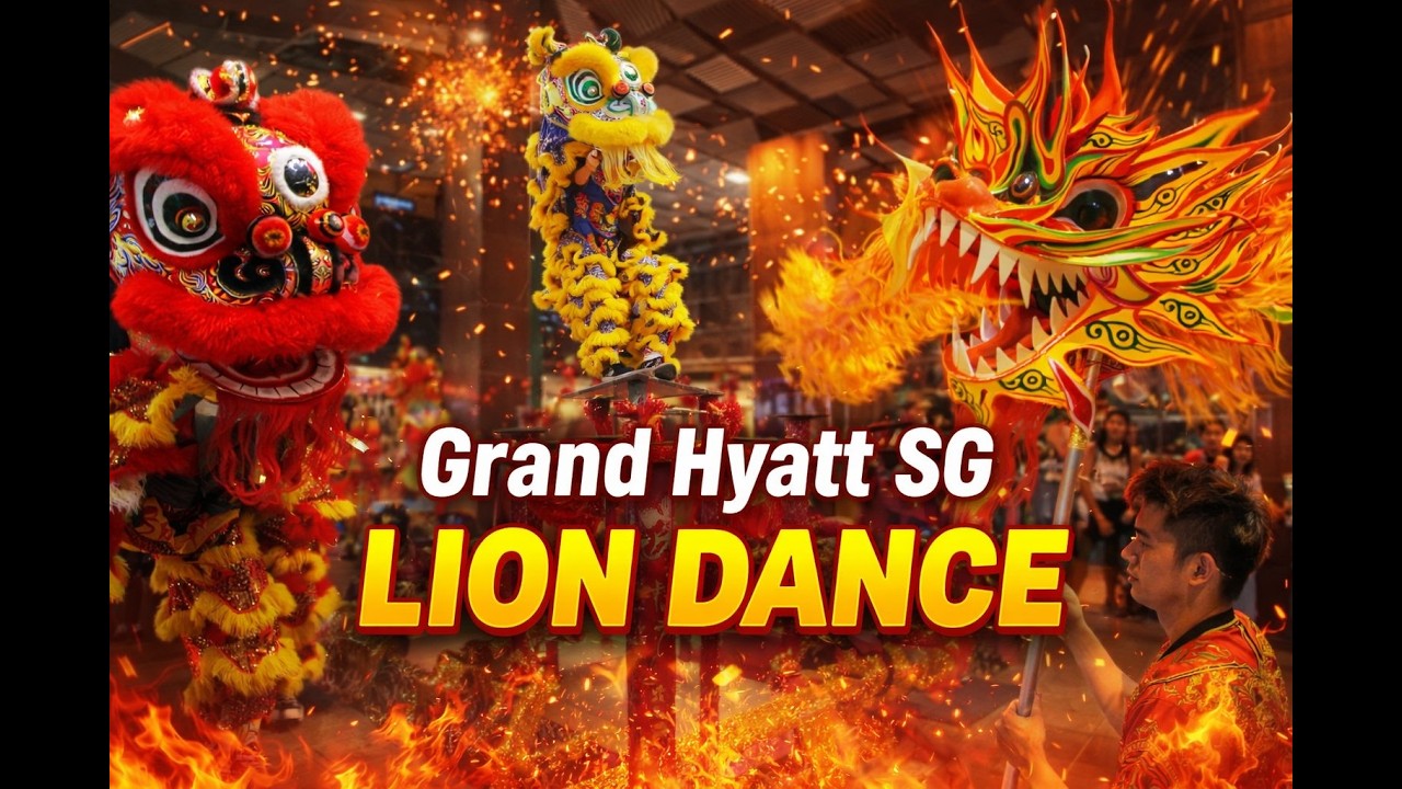 4K | CNY 2026 | Acrobatic Lion Dance | 順利壇 SLT SG | Grand Hyatt Singapore 18.02.26