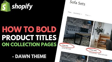 Shopify Dawn Theme: How to BOLD Product Titles on Collection Pages // Edit Product Title Font Weight