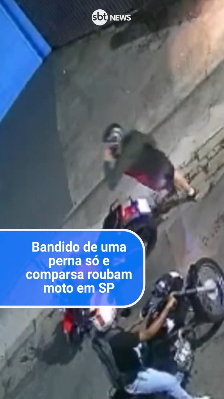 Bandido de uma perna só e comparsa roubam moto na zona norte de SP