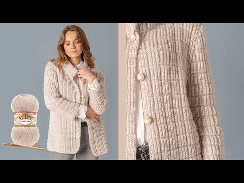 Alize Angora Gold ile Mevsimlik Hırka | Seasonal Cardigan | Сезонный Кардиган