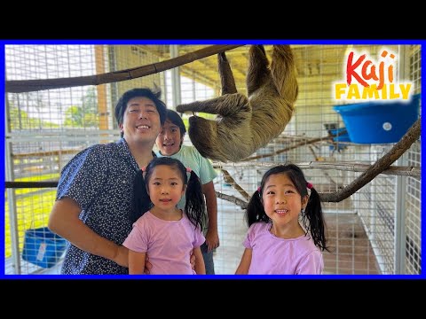 We went to a Farm for Fathers Day and Fed the Sloths!