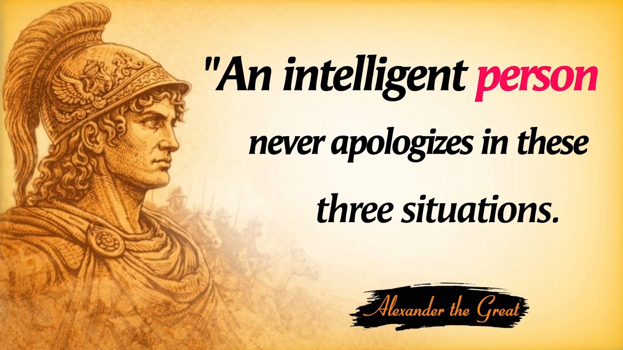 A Smart Person Never Apologizes in These 3 Situations || Best English Quotes of Alexander the Great"