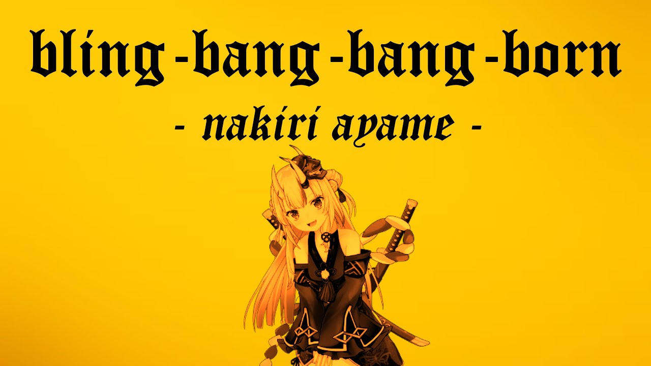 Nakiri Ayame sings BLING-BANG-BANG-BORN 🎵🎵