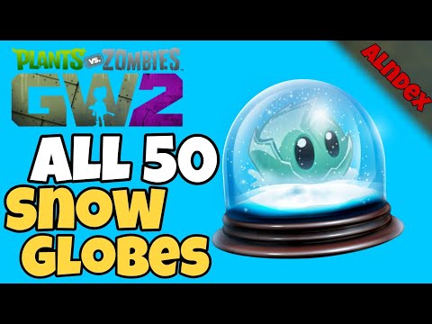 Видео: ALL 50 SNOW GLOBES Plants vs Zombies Garden Warfare 2 | Все 50 снежные шары в Растения против Зомби