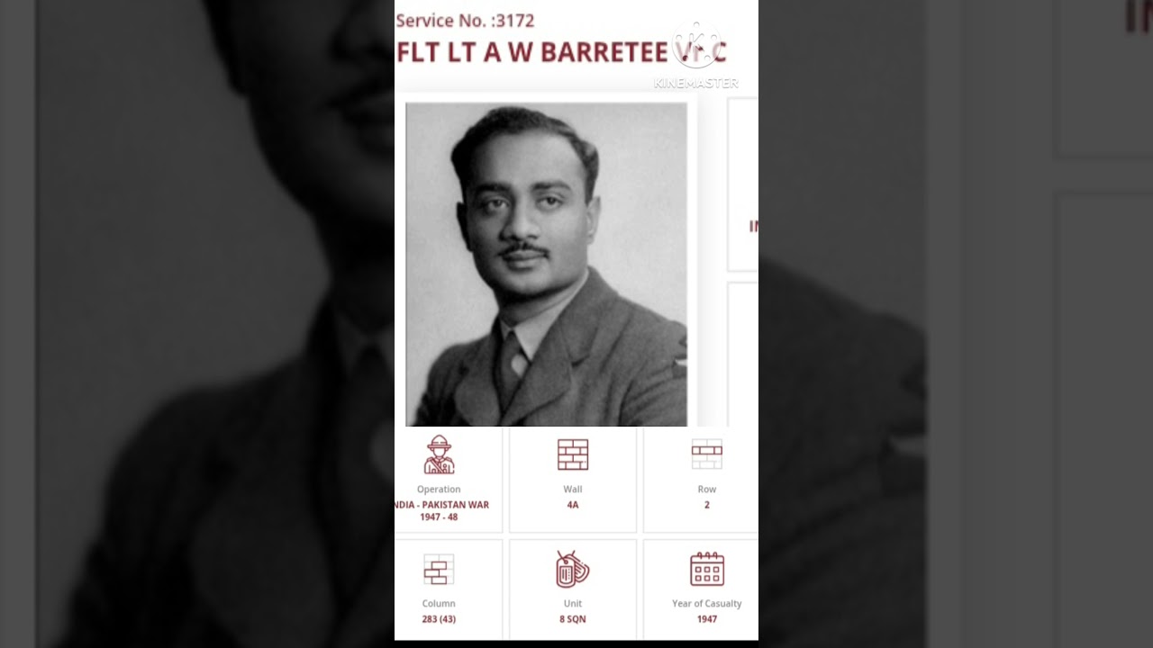 FLT LT A W BARRETEE VrC 