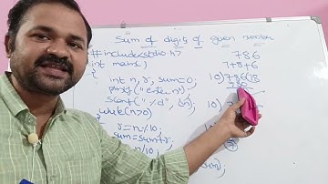 C program to print Sum of digits of a given number in Telugu || C programming language in Telugu