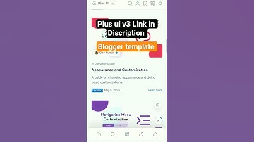 Plus ui v3 Premium blogger template free #blogger #plusui #shorts #bloggerwebsite