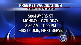 PAAC Wellness Clinic offers free pet vaccines