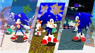 3 Adventure Sonics in Sonic Robo Blast 2