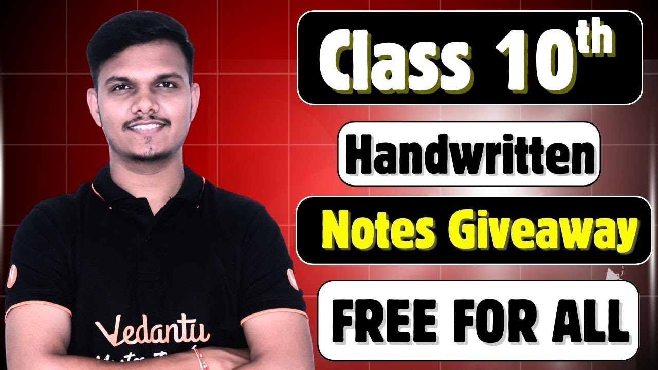 FREE Giveaway🎁- Class 10 Handwritten Notes Free for All Students | Score 95% in 10th | By Pravin Sir