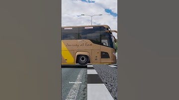 Scania Bus On Devider 😆😆 #shorts