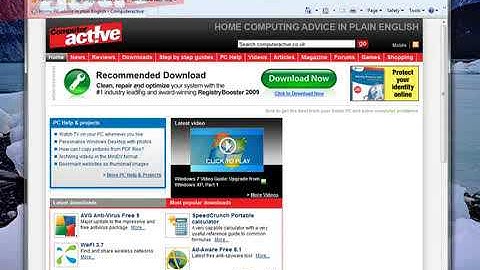 Windows 7 Video Guide: Internet Explorer 8, Part 2