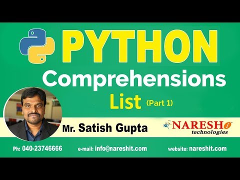 List Comprehensions in Python (Part-1) | Python Comprehensions Tutorials | by Mr. Satish Gupta