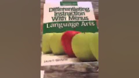 Comparing Differentiating Instruction with Menus First and Second Editions: Language Arts