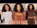 WINTER CLOTHING HAUL | BASICS, DENIM, AND MORE | PRETTYLITTLETHING, JLUX LABEL, AND NAKED WARDROBE!