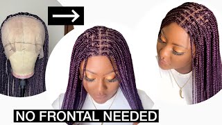 DIY KNOTLESS BRAIDS WITHOUT FRONTAL | VERY DETAILED TUTORIAL.