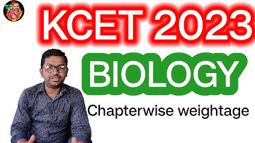 KCET Biology weightage|KCET Reference books|Karnataka common entrance test 2023|PUC I|PUC II KCET