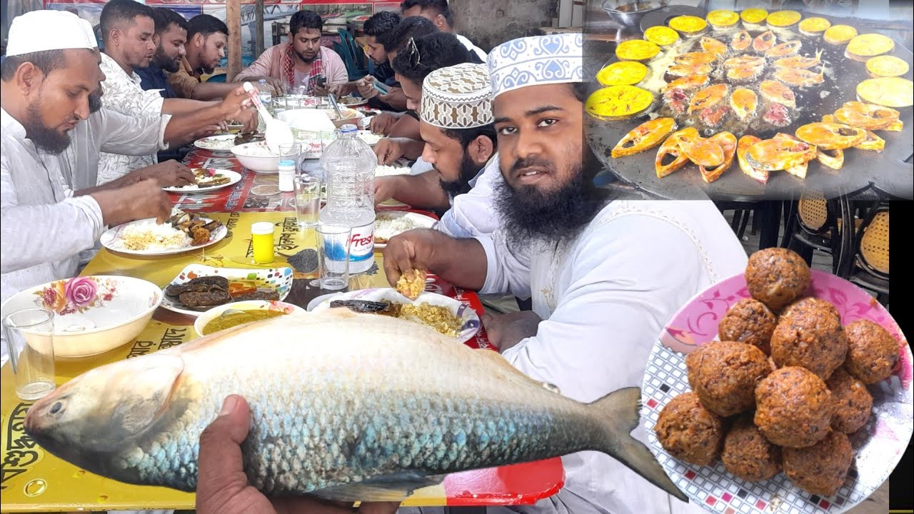 মাওয়া ঘাটে পদ্মার বড় সাইজের সুস্বাদু ইলিশ ভাজা এবং লেজ ভর্তা সহ ১১০০ টাকা eating biggest hilsa fish