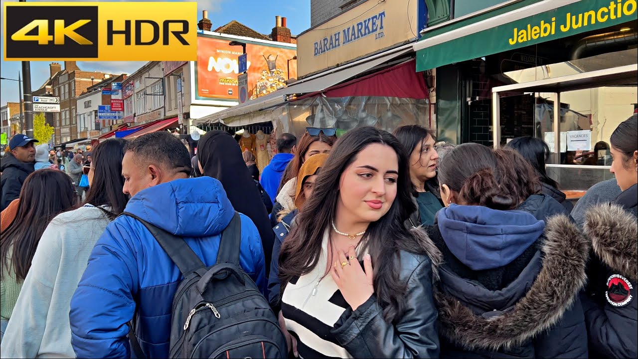 2024: Multicultural London Compilation in Ilford Lane, Southall,Green Street Walking Tour [4K HDR]