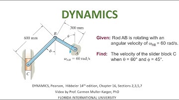 DYNAMICS, Example 16.3.5 Velocities and Acceleration of RB