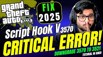 FIX Script Hook V GTA 5 Error 2025 💥 | Downgrade & Play Instantly!