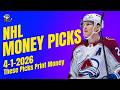NHL MONEY PICKS for 4-1-2026 – These Picks Print Money