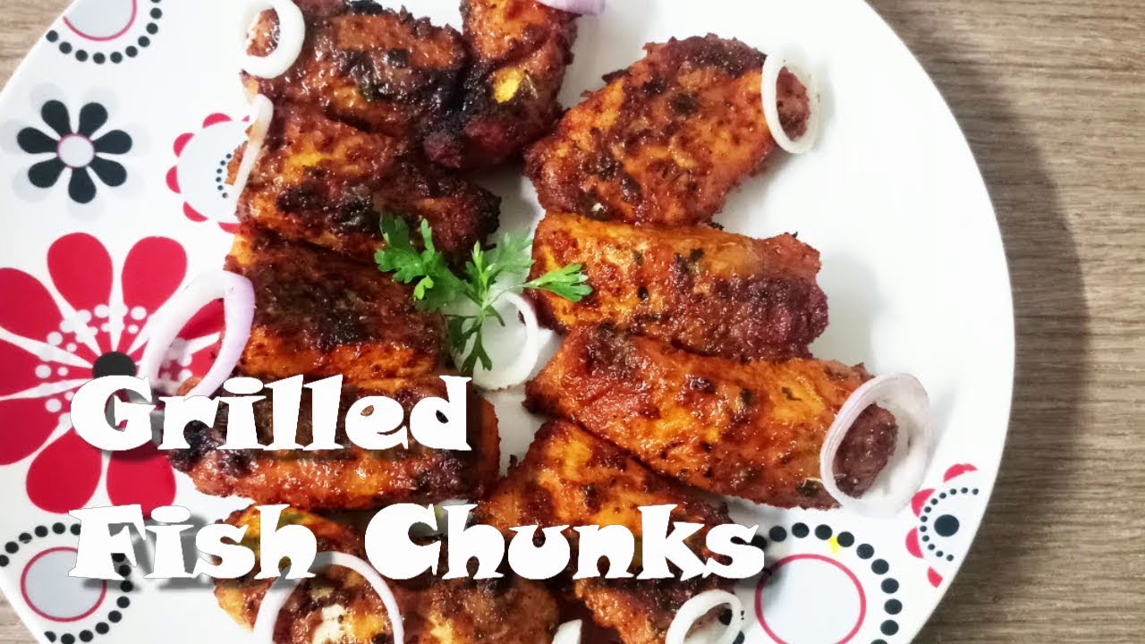 South indian grilled fish with spicy fusion sauce