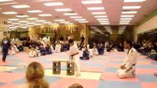 Taekwondo knife hand breaking technique
