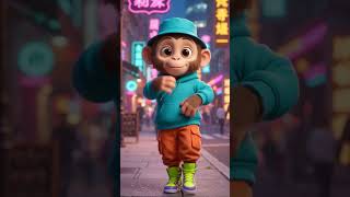 Cute Monkey Dance 🐵💃 | Funniest Dance Ever 😂 #shorts