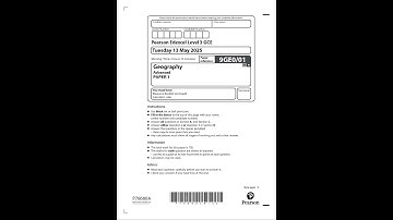 Merged 2025 Pearson EDEXCEL A Level Geography Paper 1 And Mark Scheme 9ge0 01