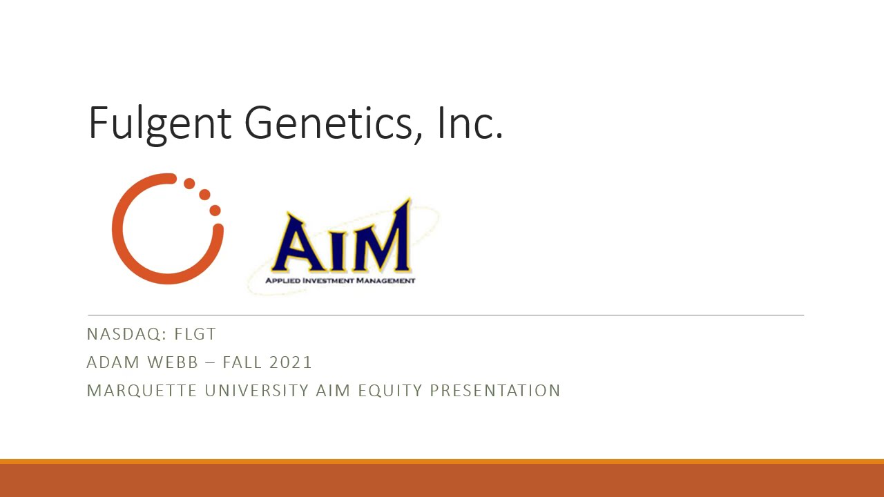 Adam Webb-Fulgent Genetics, Inc.(FLGT) AIM Equity Presentation