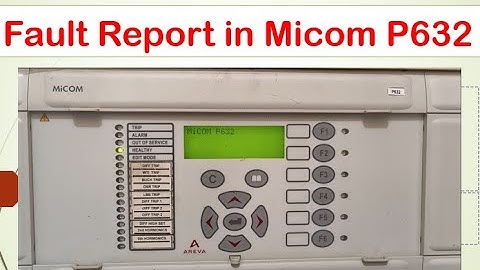 Micom P632 Relay Fault Record