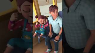 Baby On The Yellow Bus Goes Goo Goo Gaa Gaa #shorts #nurseryrhymes #kidssong #hooplakidz