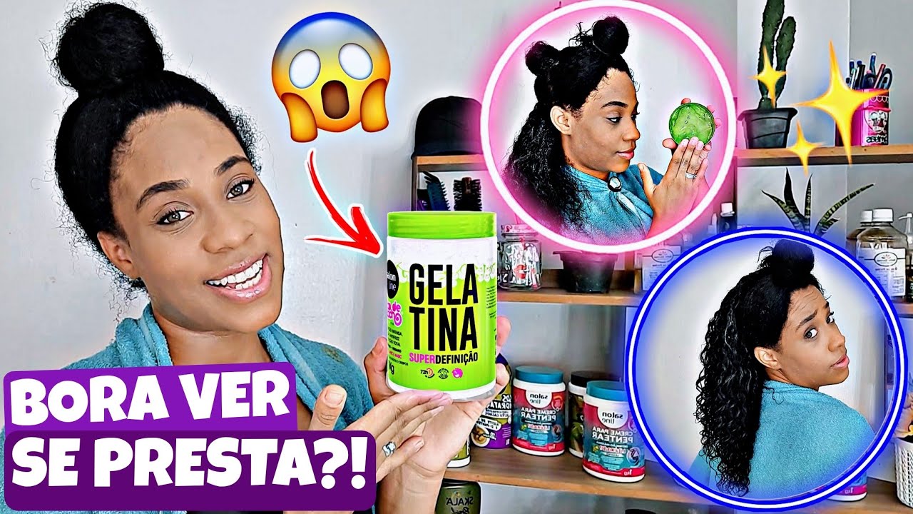 BORA VER SE PRESTA?! Finalizei o cabelo com a GELATINA SUPER DEFINIÇÃO de SALON LINE