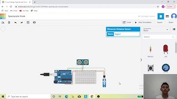 Tugas Simulasi menggerakkan motor servo dengan sensor ultrasonik di tinkercad