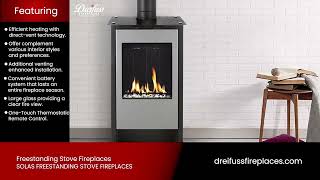 Solas - Freestanding Gas Stove Fireplaces Dreifuss Fireplaces