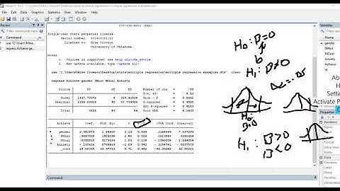 Multiple regression using STATA video 1