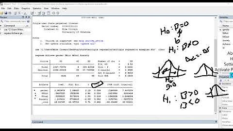 Multiple regression using STATA video 1
