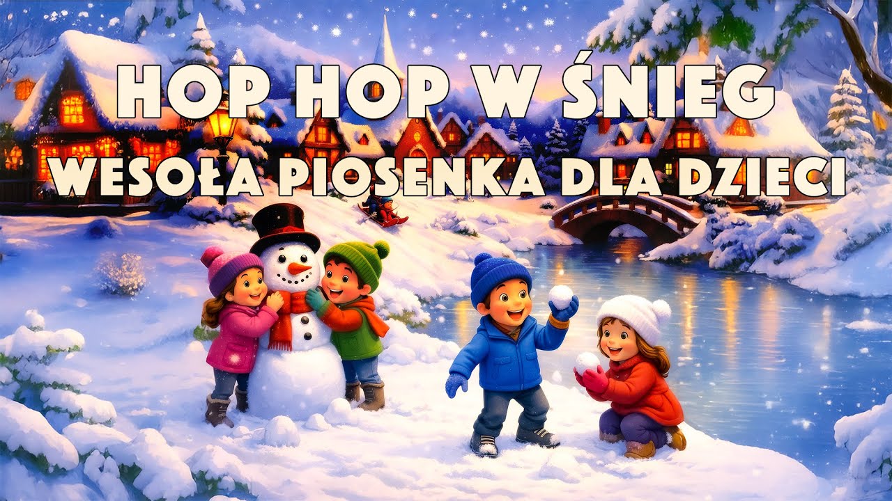 Hop Hop! ❄️ Zabawa na Śniegu ⛄ | Zimowa Piosenka dla Dzieci 🎶