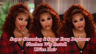 Super Stunning & Bouncy And Super Easy Beginner Glueless Wig Install Ft UNice Hair